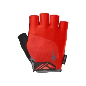 2019 Specialized Body Geometry Dual-Gel Short Finger Gloves in Red