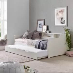 Bedmaster - Tyler Guest Bed And Trundle White With Spring Mattresses