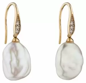 Elements Gold GE2290W 9k Yellow Gold Baroque Pearl And Jewellery