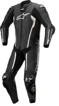 Alpinestars Missile V2 One Piece Motorcycle Leather Suit, black-white, Size 48, black-white, Size 48