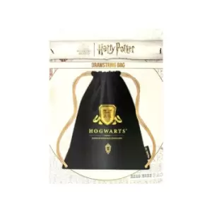 Harry Potter Hogwarts Crest Gym Bag Black Gold