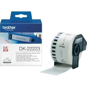 Brother DK22223 Continuous Paper Tape 50mm x 30.48m Black on White