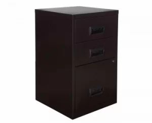 Pierre Henry 3 Drawer Combi Filing Cabinet A4, Black