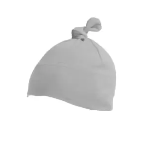 Babybugz Baby 1 Knot Plain Hat (One Size) (Heather Grey Melange)