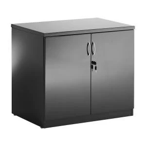 Trexus Desk High Cupboard 800x600x730mm High Gloss Black Ref I000733