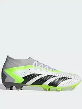 Adidas Mens Predator 20.2 Firm Ground Football Boot, White, Size 8, Men