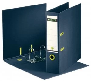 Leitz 180 Recycled Lever Arch File A4 85mm Dark Blue PK10