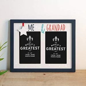 4" x 6" - Me & Grandad Double Aperture Photo Frame