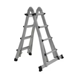 Rhino Multi Purpose Telescopic Combination Ladder - 4x4