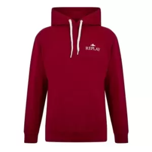 Replay Small Logo Hoodie - Red