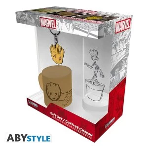 Marvel - Groot Glass/Keyring/Mini Mug Gift Set