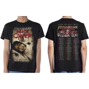 Alice Cooper - Spend The Night With Spiders Unisex Small T-Shirt - Black