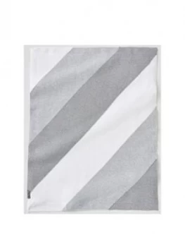 Silver Cross Grey Stripe Knit Blanket