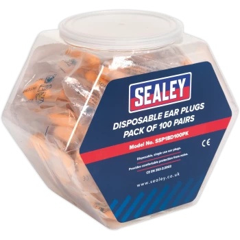 Sealey Disposable Ear Plugs Pack of 100