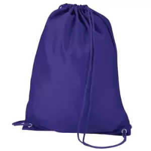 Quadra Gymsac Shoulder Carry Bag - 7 Litres (Pack of 2) (One Size) (Purple)