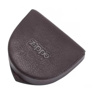 Zippo Brown Leather Coin Pouch (8.5 x 7 x 2.2cm)