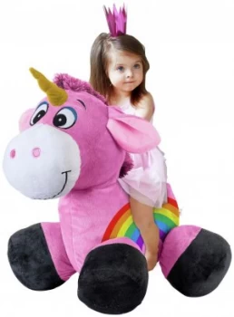 Inflate A Mals Inflatable Plush Unicorn Ride On
