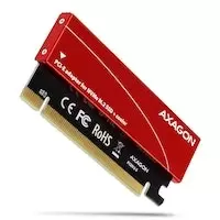 AXAGON PCEM2-S PCIe 3.0 x16 Adapter, 1x M.2 NVMe SSD With Passive Cooling