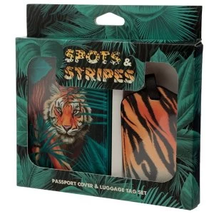 Spots and Stripes Big Cat Passport Holder and Luggage Tag Set