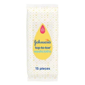 Johnsons Baby Top-to-Toe Washcloths x15 cloths
