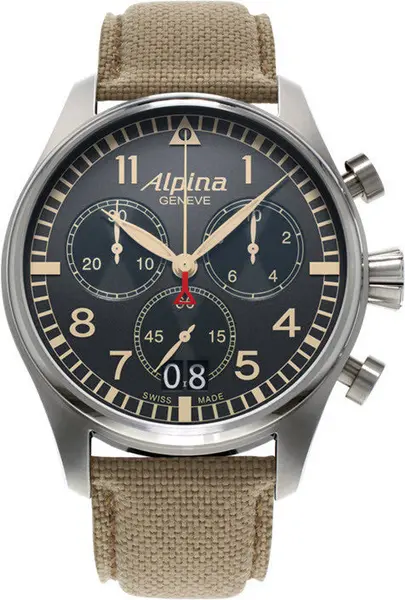 Alpina Watch Startimer Pilot Quartz Chronograph - Black ALP-042