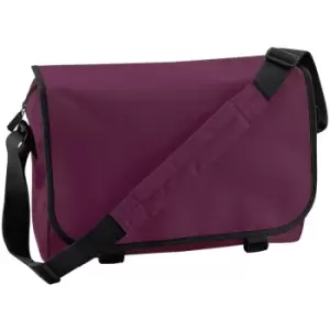Adjustable Messenger Bag (11 Litres) (Pack of 2) (One Size) (Burgundy) - Bagbase