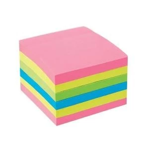 Bundle Office 76x76mm Extra Sticky Re move Notes 4 Assorted Neon