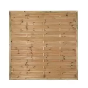 Forest Garden Pressure Treated Horizontal Hit & Miss Fence Panel - 1800 x 1800mm - 6 x 6ft - Pack of 4