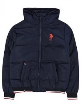 U.S. Polo Assn. Boys Padded Jacket - Navy, Size Age: 15-16 Years