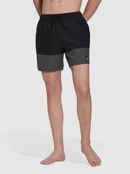 adidas Sportswear Colorblock Swim Shorts Short Length - Black/Grey, Size XS, Men