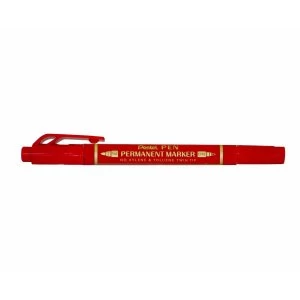Pentel Twin Tipped Permanent Marker, Red