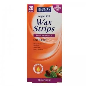 Beauty Formulas Argan Oil Leg & Body 20 Wax Strips