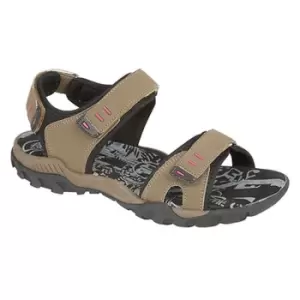 PDQ Womens/Ladies Toggle & Touch Fastening Sports Sandals (6 UK) (Taupe)