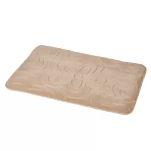 Showerdrape Clover Memory Foam Bath Mat in Mocha