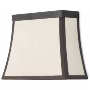 05-leds C4 - Fancy wall lamp, brown steel and beige cotton lampshade