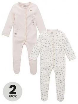 Mamas & Papas Butterflies Sleepsuits 2 Pack Baby Girls