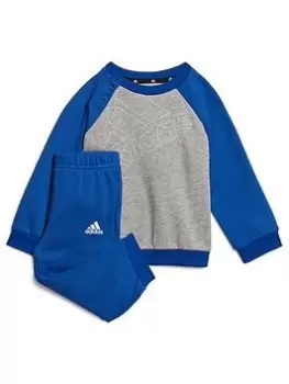adidas Favourites Toddler Boys Big Logo Crew & Jogger Set - Bright Blue, Bright Blue, Size 2-3 Years