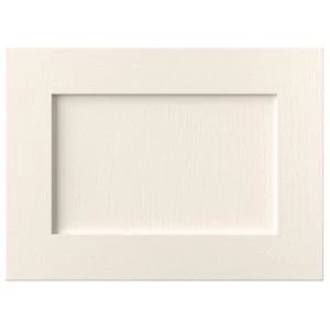 Cooke Lewis Carisbrooke Ivory Framed Fixed frame integrated extractor fan door W600mm