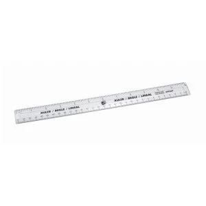 5 Star Office Ruler Plastic 300mm Clear Pack 10