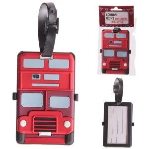 Fun Novelty London Bus Design PVC (Pack Of 6) Luggage Tag