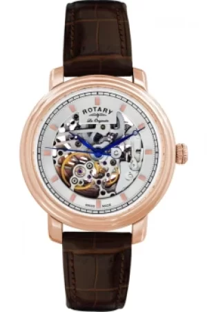 Mens Rotary Swiss Les Originales Jura Skeleton Automatic Watch GS90505/06