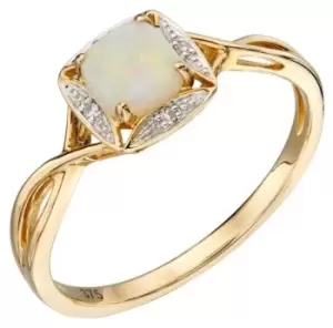 Elements Gold GR569W 58 9ct Yellow Gold Diamond And Round Jewellery