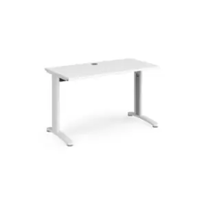 Office Desk Rectangular Desk 1200mm White Tops With White Frames 600mm Depth TR10
