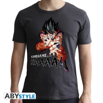 Dragon Ball - Dbz/ Kamehameha Mens Medium T-Shirt - Grey