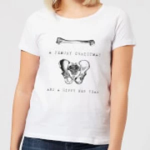 A Femury Christmas and A Hippy New Year Womens Christmas T-Shirt - White - 5XL