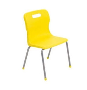 4 Leg Chair 350mm Yellow KF72183