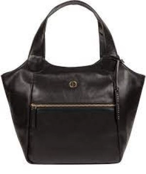 Pure Luxuries London Vintage Black 'Loxford' Leather Tote Bag
