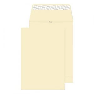 PREMIUM Woven Gusset Envelopes C4 Peel & Seal 324 x 229 x 25mm 9400 Plain 140 gsm Cream Wove Pack of 125