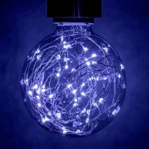 Prolite Globe LED Light Bulb G95 B22 1.7W Blue Star Effect Funky Filaments