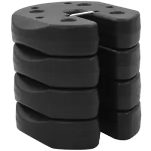 Gazebo Weight Plates 4 pcs Black 220x50 mm Concrete Vidaxl Black